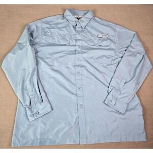Habit Mens L Long Sleeve Vented Fishing‎ Shirt Outdoor Button Up Solar 40+